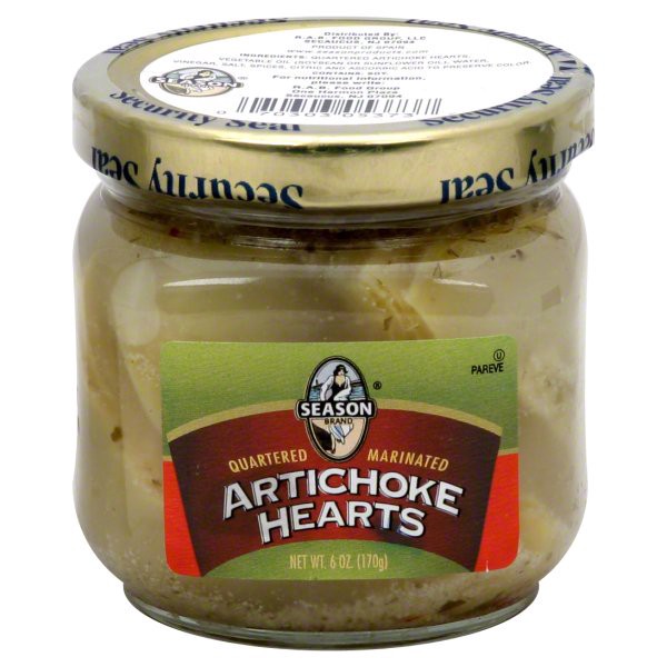 slide 1 of 1, Season Brand Artichoke Hearts Quartered & Marninated, 6 oz