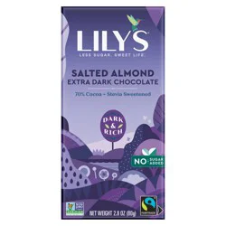 Lily's 70% Dark Chocolate Salted Almond Bar, 2.8 oz