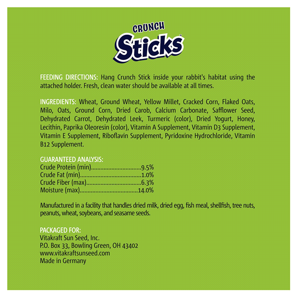 slide 7 of 9, Vitakraft Carrot and Honey Glaze Crunch Sticks, 2 ct