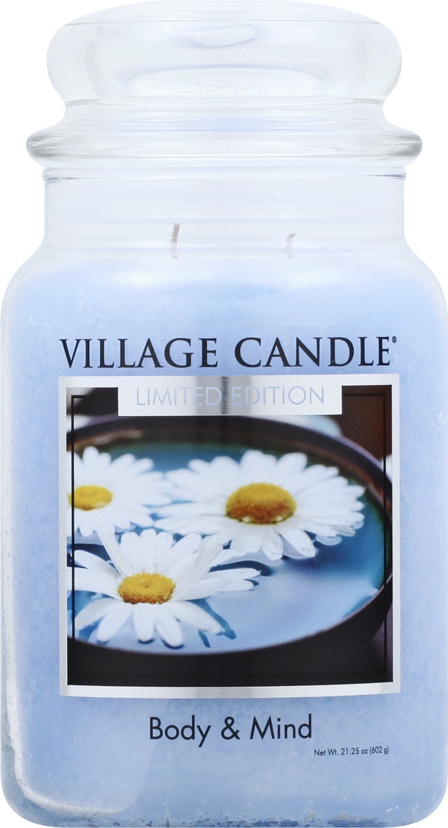 slide 6 of 9, Village Candle Spa Jar Candle Body Mind, 26 oz