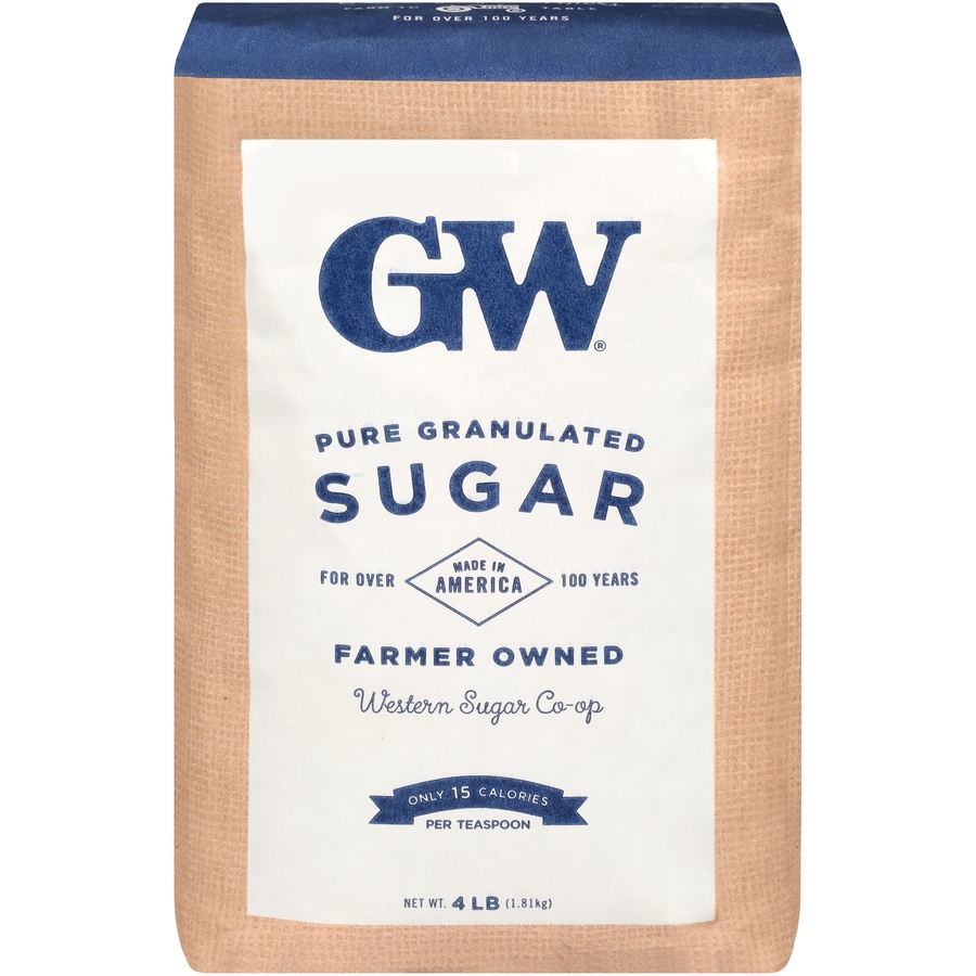 slide 1 of 8, GW Pure & Natural Fine Granulated Sugar, 4 lb