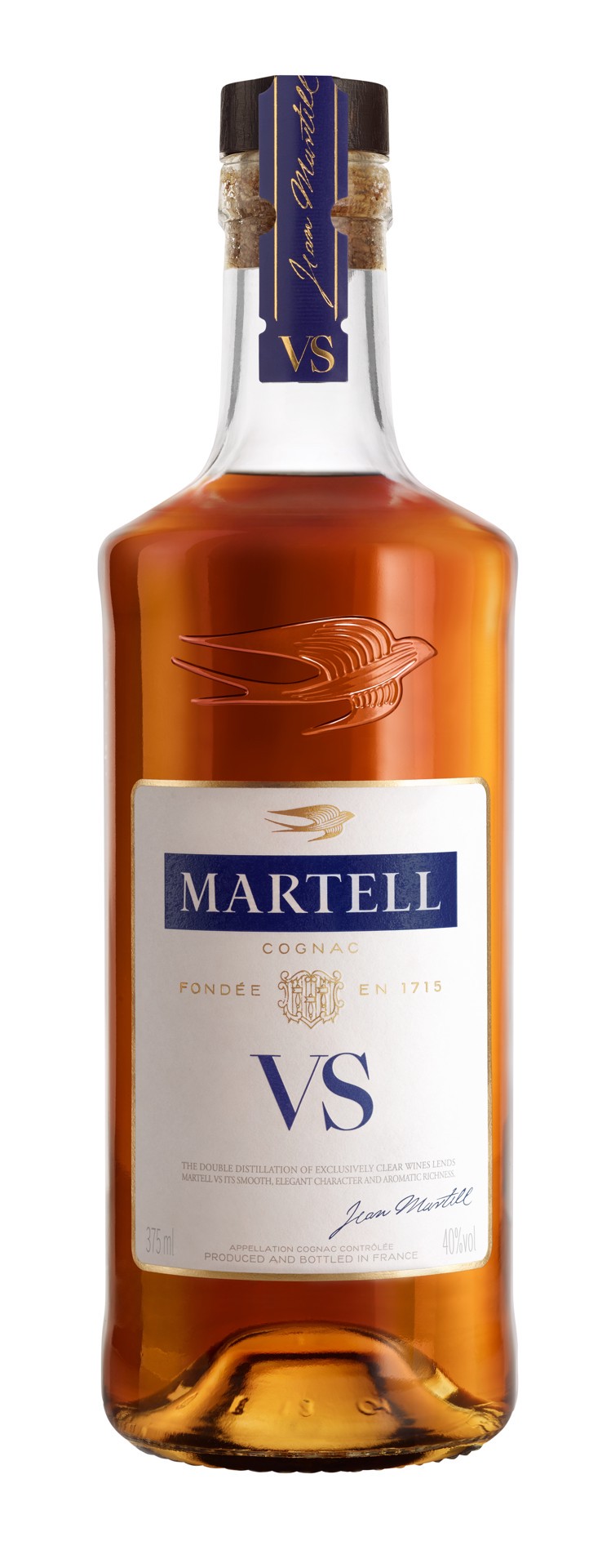 slide 1 of 7, Martell VS Cognac, 375 mL Bottle, 40% ABV, 375 ml