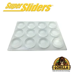 Super Sliders with Gorilla Glue 1/2" Clear Round Bumpers