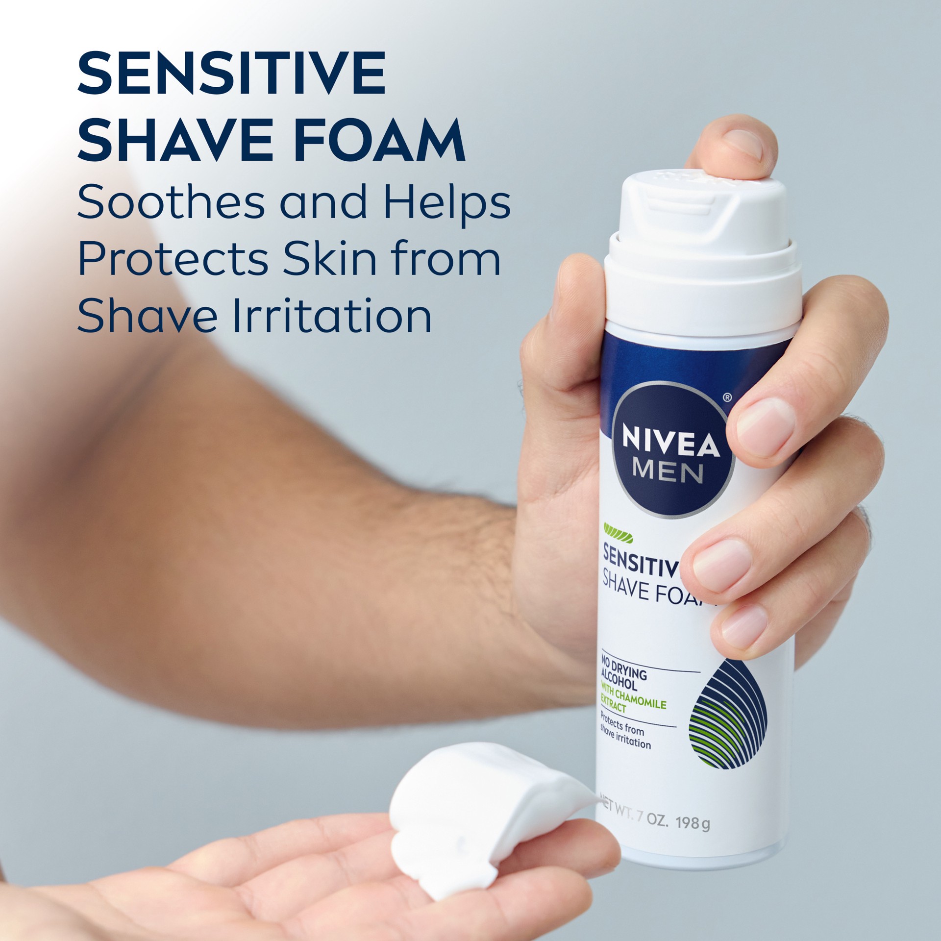 slide 3 of 10, Nivea Men Shaving Foam Sensitive, 7 oz