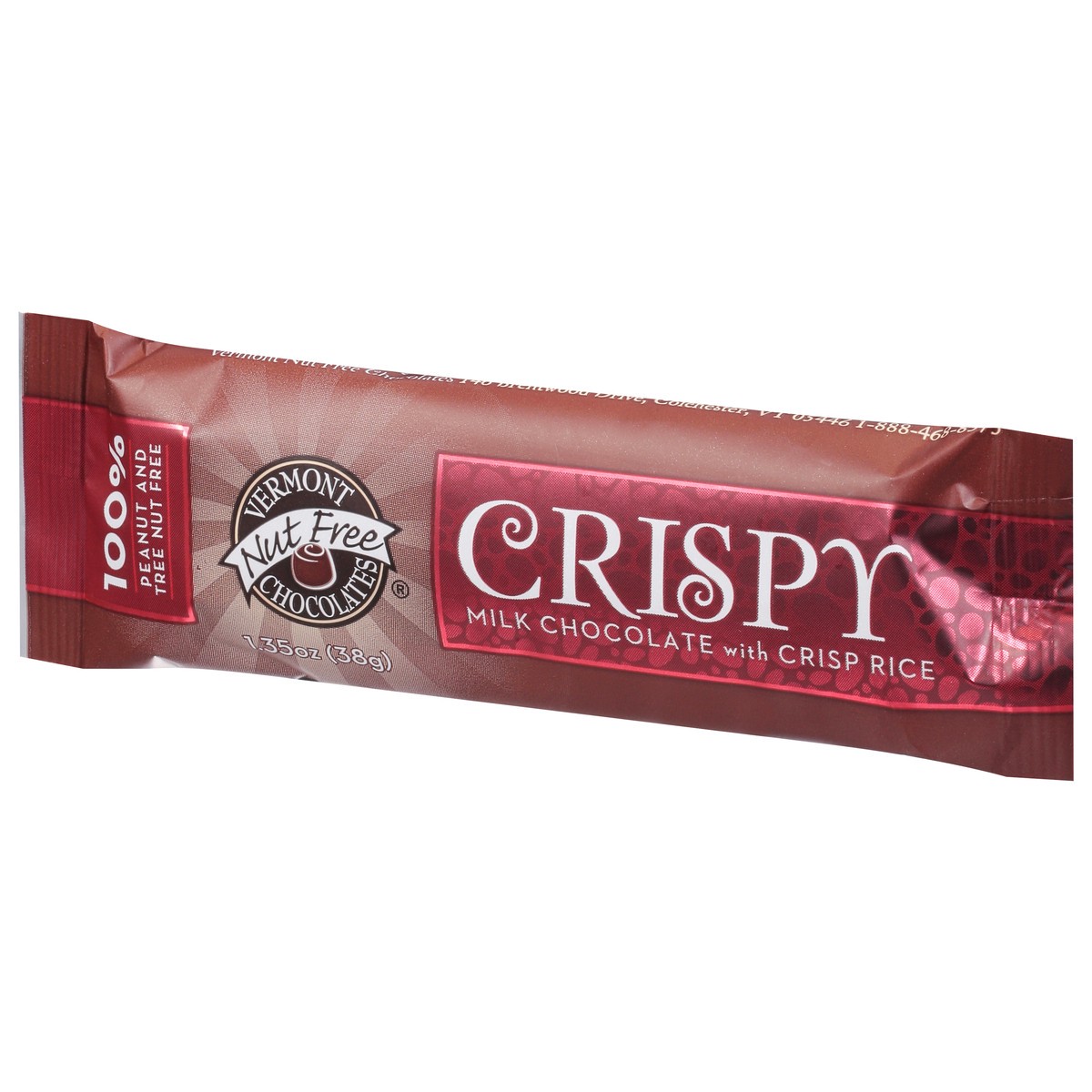 slide 6 of 13, Vermont Nut Free Chocolates Crispy Milk Chocolate with Crisp Rice 1.35 oz, 1.35 oz