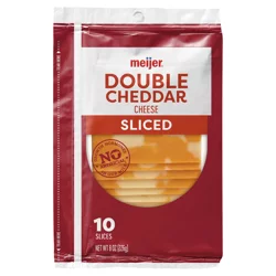 Meijer Sliced Double Cheddar Cheese