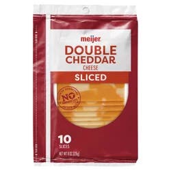 Meijer Sliced Double Cheddar Cheese