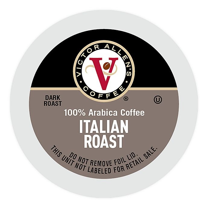 slide 1 of 2, Victor Allen Italian Roast Coffee Pods for Single Serve Coffee Makers, 60 ct