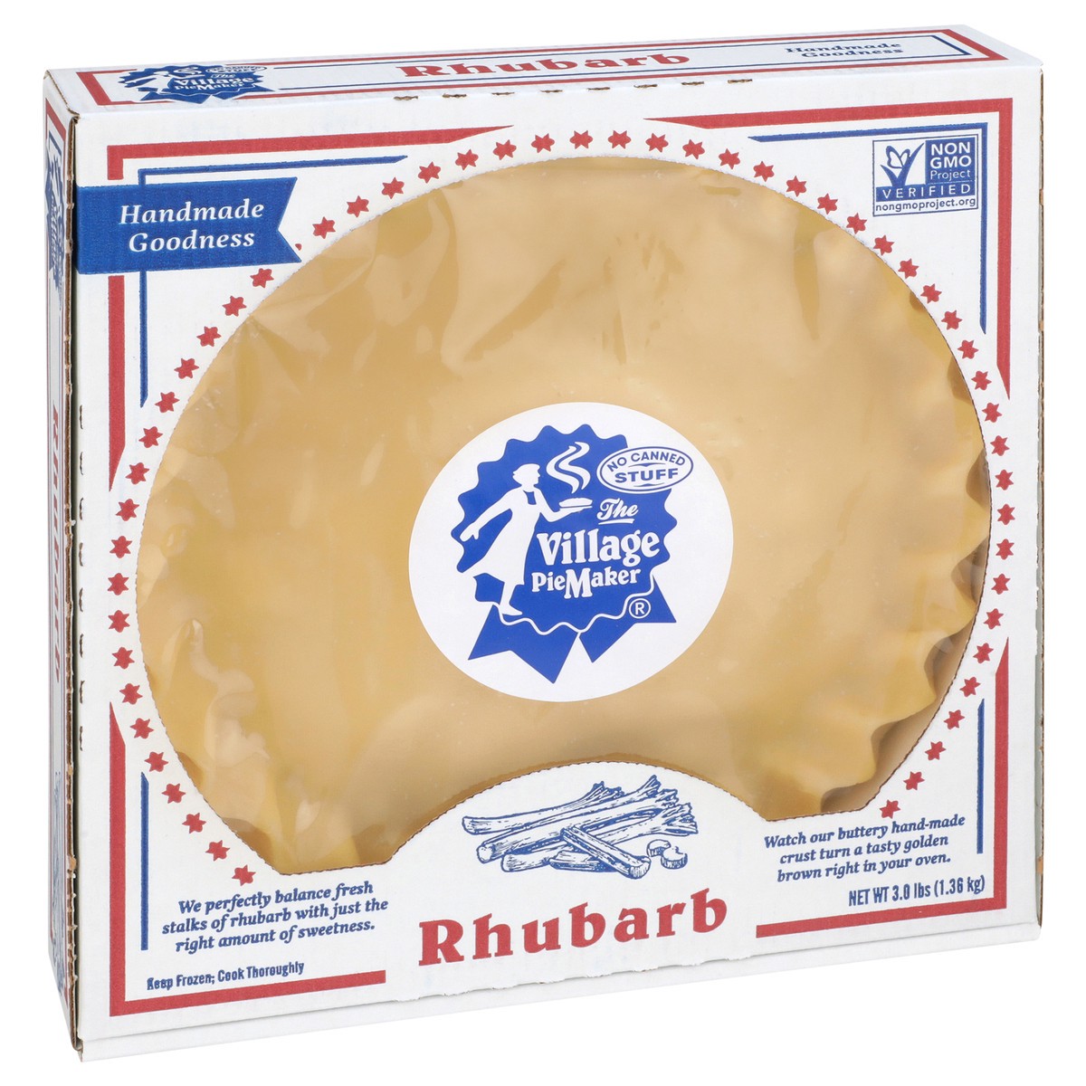 slide 8 of 12, The Village PieMaker Village PieMaker Rhubarb Pie, 3 lb