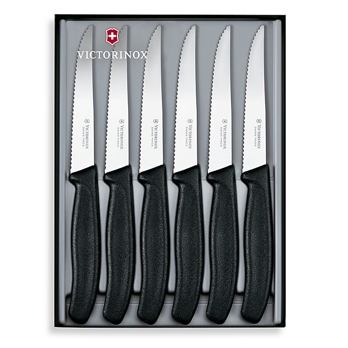 slide 1 of 1, Victorinox Swiss Army Classic 6-Piece Steak Knife Set, 4 in