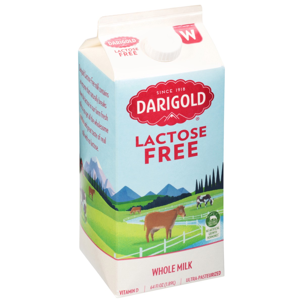 slide 2 of 9, Darigold 100% Lactose Free Whole Milk, 64 fl oz