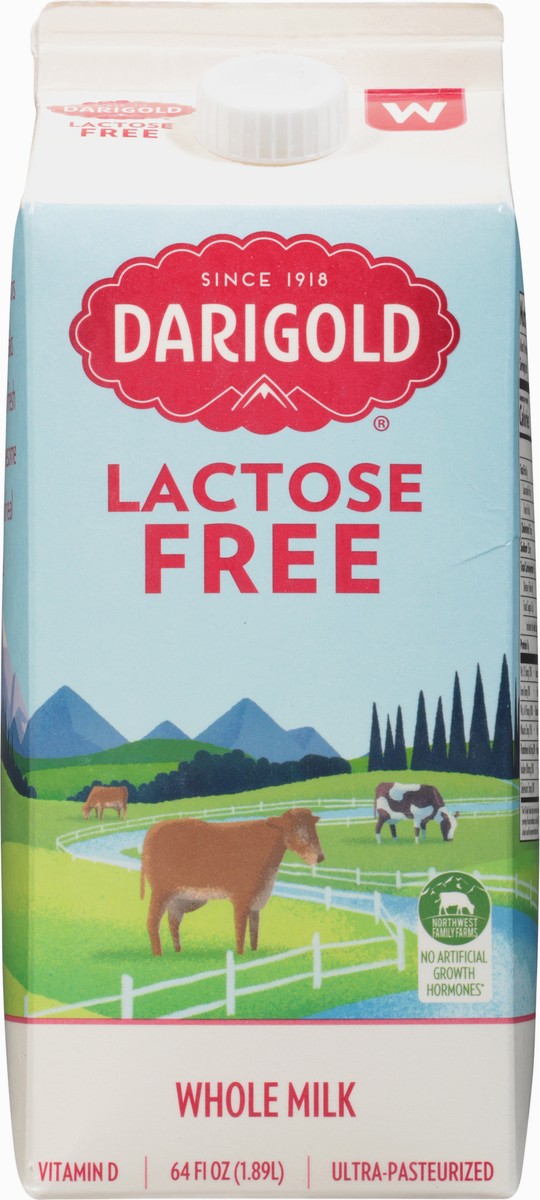 slide 6 of 9, Darigold 100% Lactose Free Whole Milk, 64 fl oz