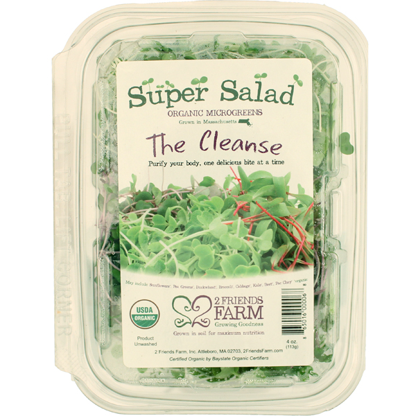 slide 1 of 1, 2 Friends Farm Organic Microgreens - The Cleanse, 4 oz