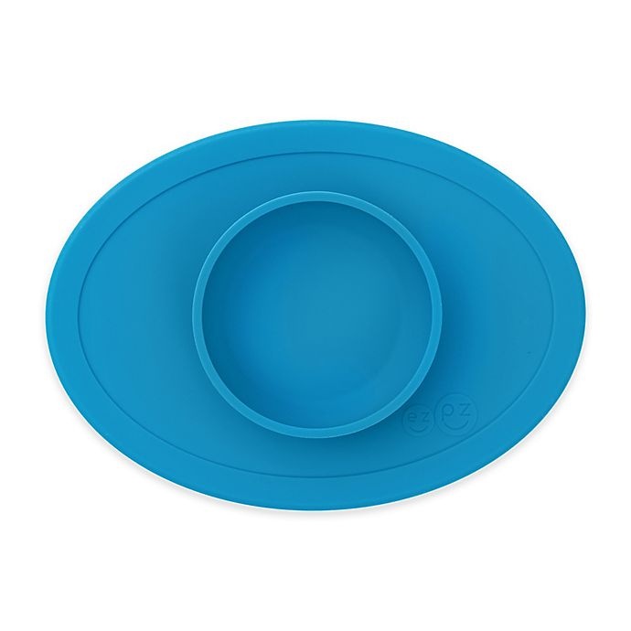slide 1 of 8, ezpz Tiny Bowl Placemat - Blue, 1 ct