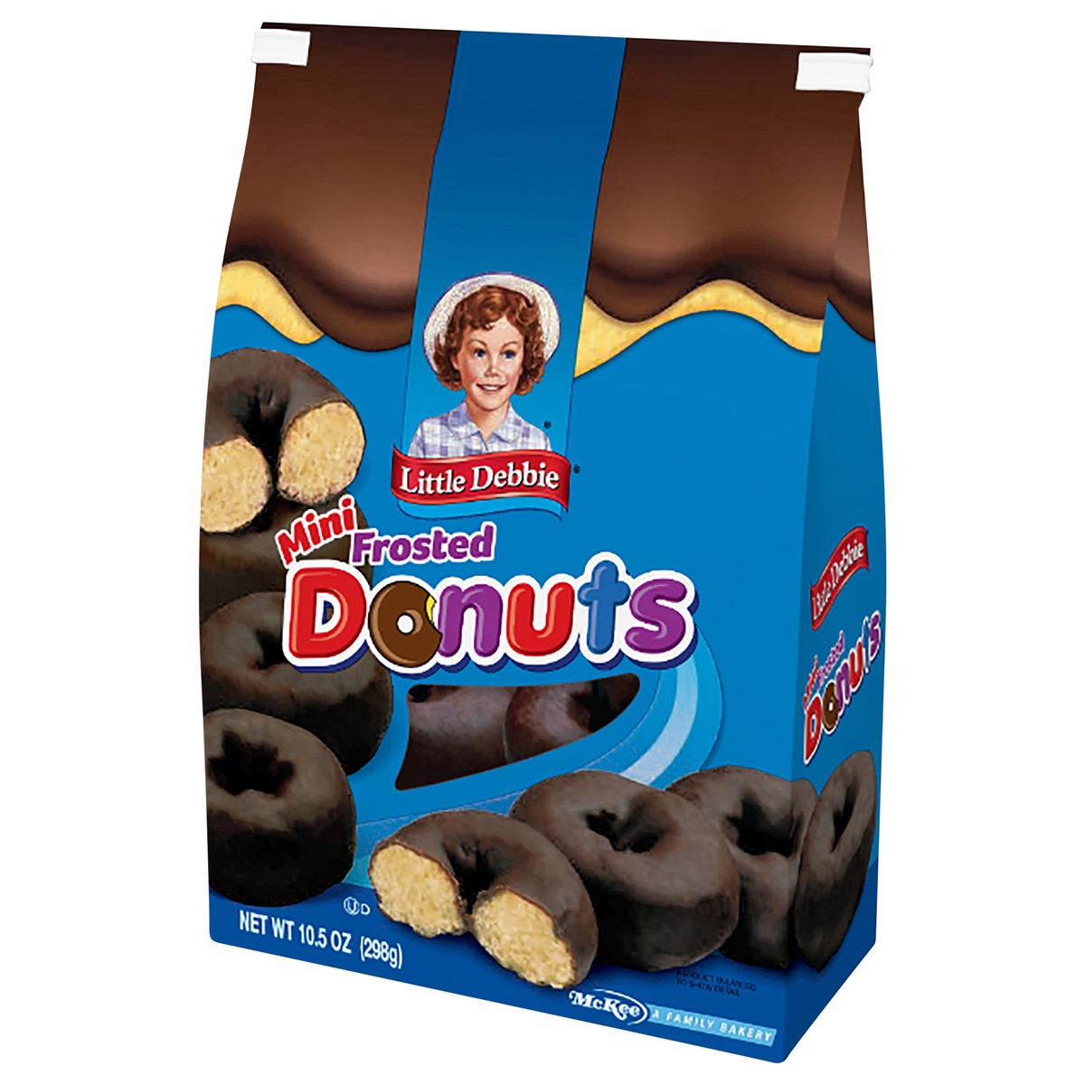 slide 12 of 14, Little Debbie Snack Cakes, Little Debbie Family Pack Frosted Mini Donuts (bagged), 10.5 oz