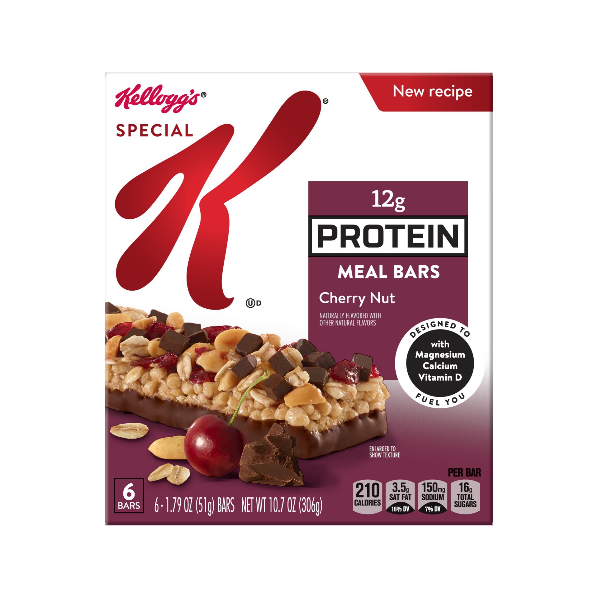 slide 3 of 5, Kellogg's Special K Cherry Nut Protein Meal Bars, 10.7 oz