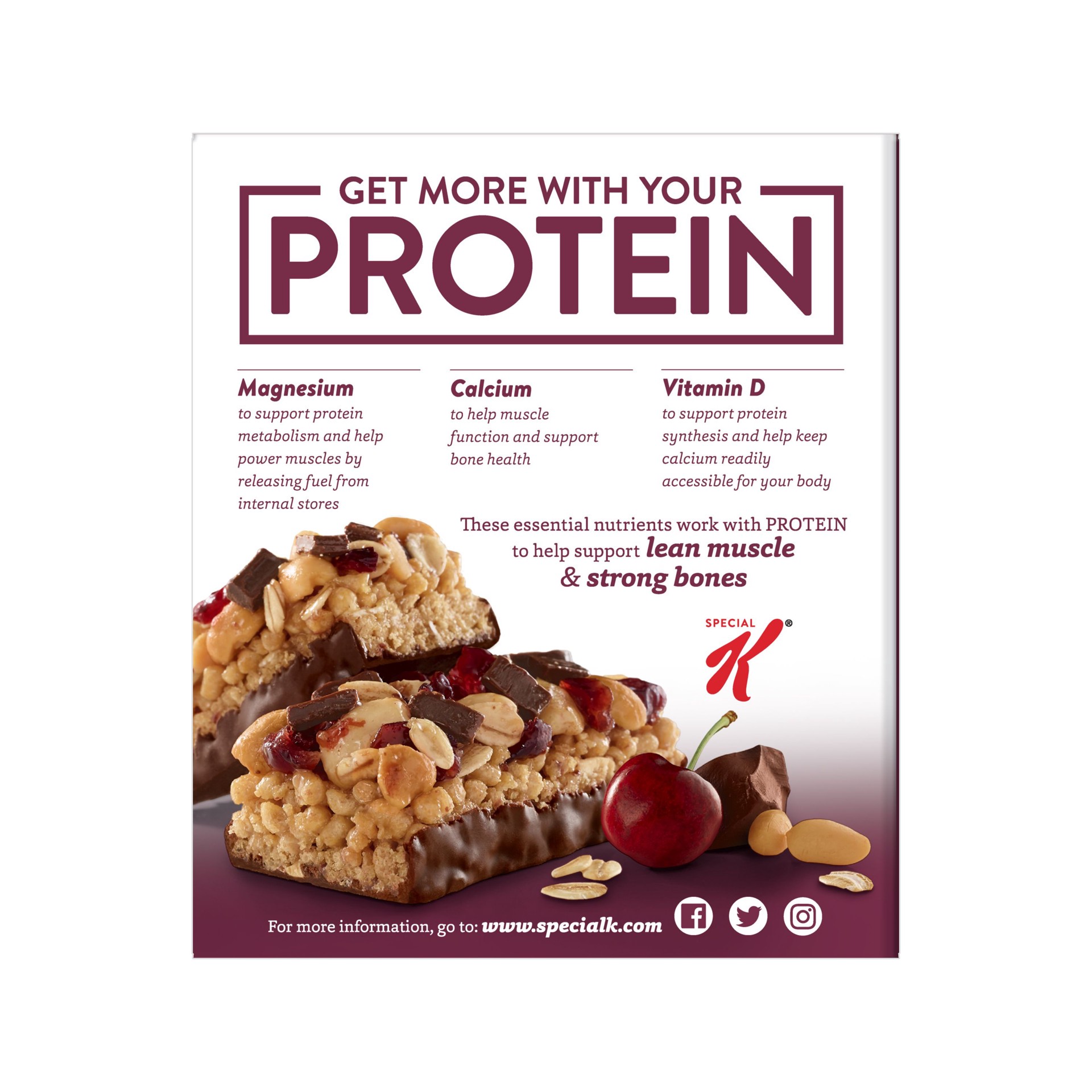 slide 4 of 5, Kellogg's Special K Cherry Nut Protein Meal Bars, 10.7 oz