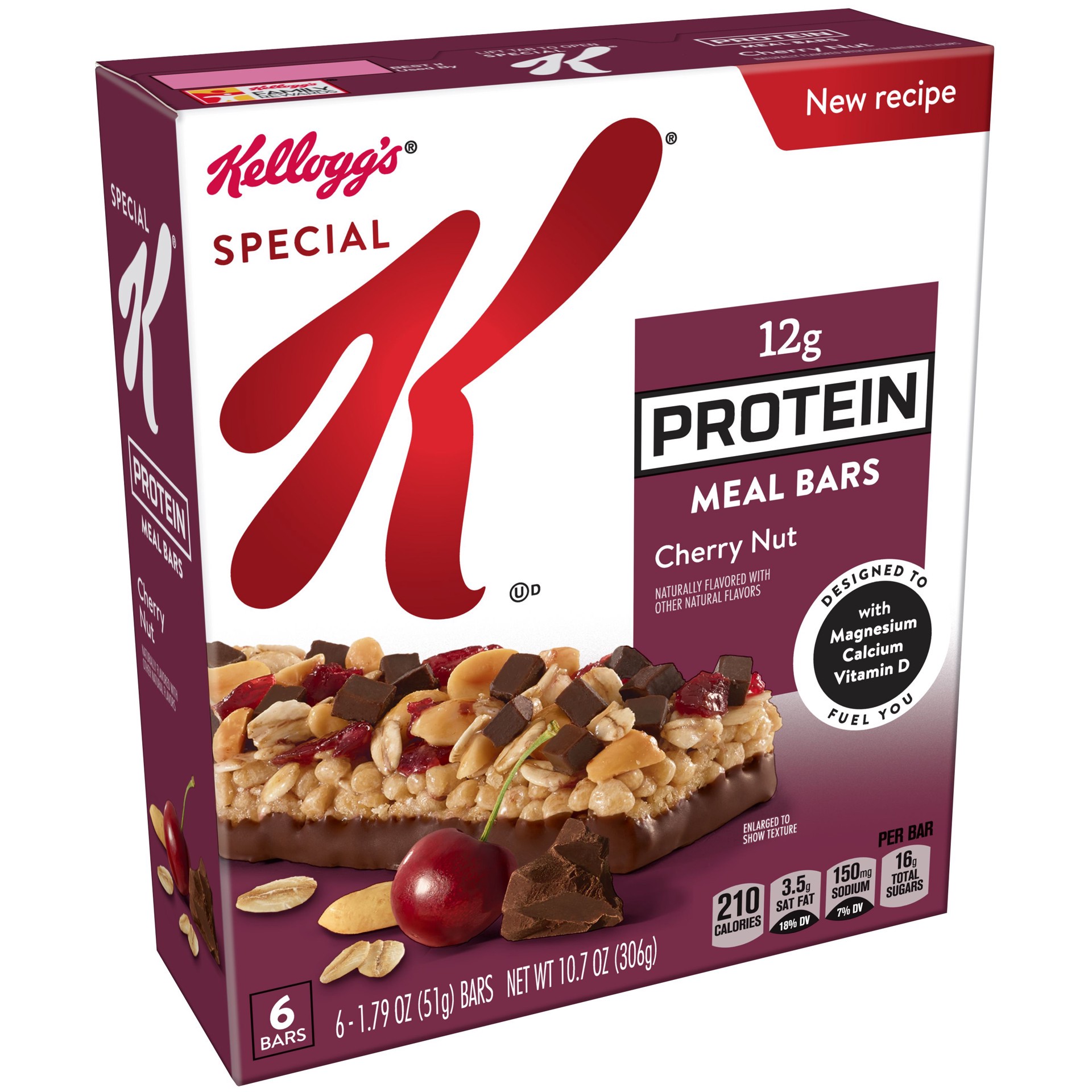 slide 1 of 5, Kellogg's Special K Cherry Nut Protein Meal Bars, 10.7 oz