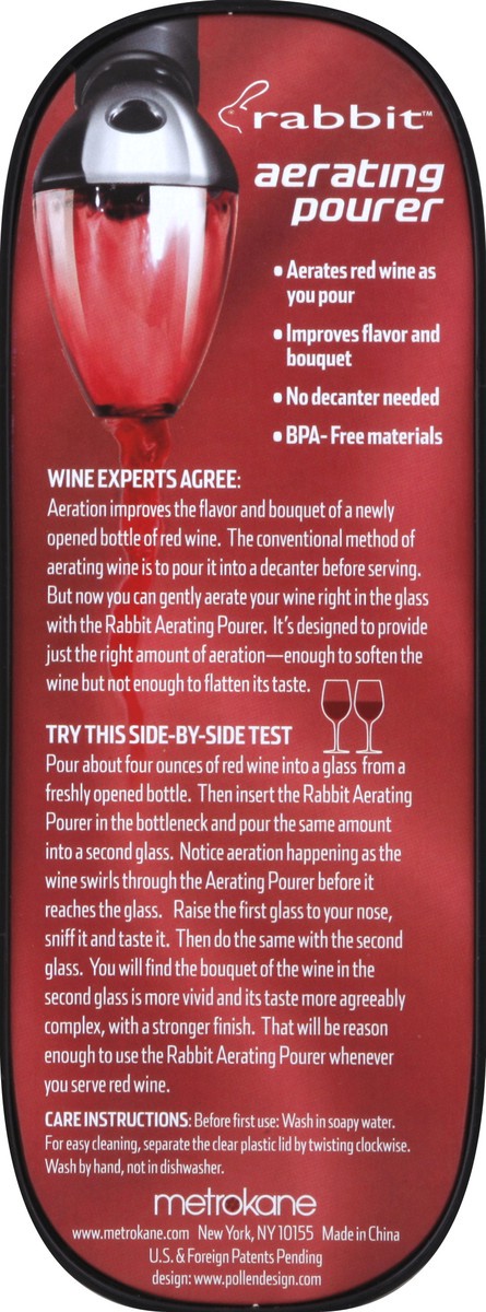 slide 5 of 5, Rabbit Wine Aerator Pour, 1 ct