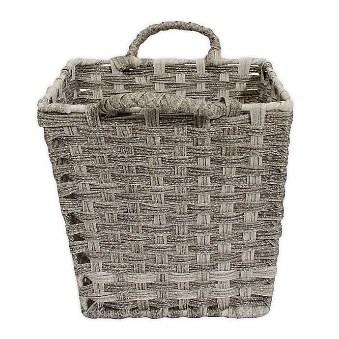 slide 1 of 2, Relaxed Living Woven Faux Rattan Storage Basket - Coffee, 1 ct