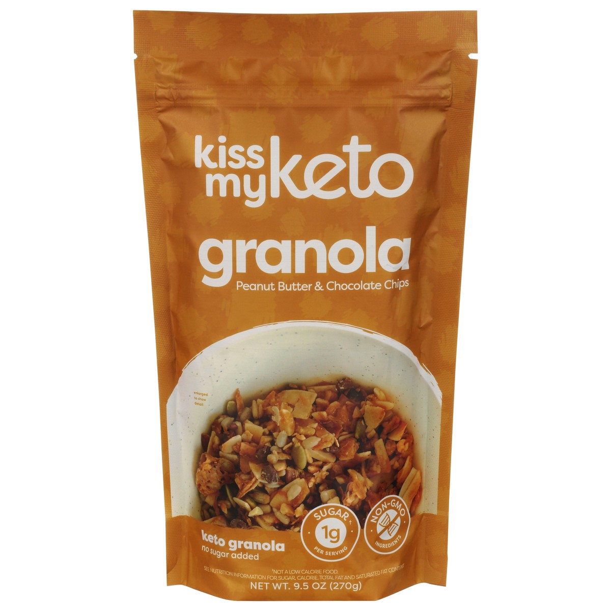 slide 1 of 13, Kiss My Keto Keto Peanut Butter & Chocolate Chips Granola 9.5 oz, 9.5 oz