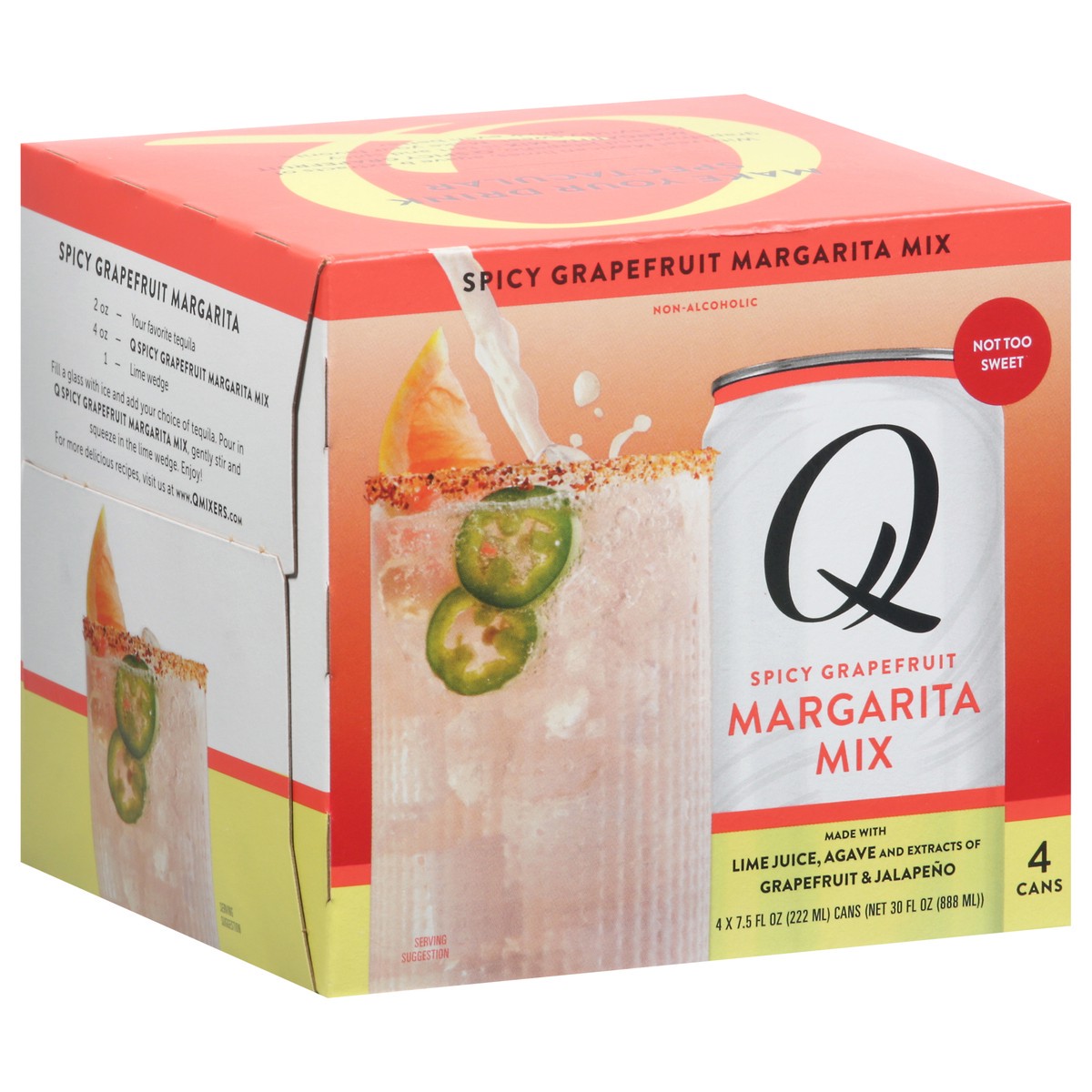 slide 9 of 11, Q Drinks Spicy Grapefruit Margarita Mix- 4 ct; 7.5 oz, 4 ct