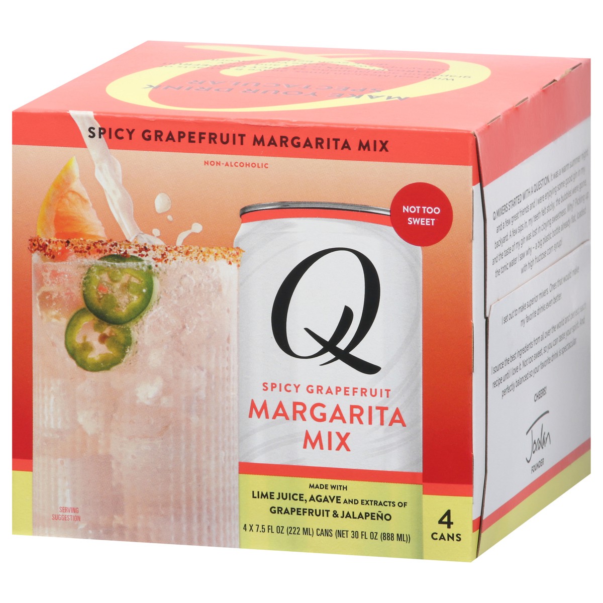 slide 8 of 11, Q Drinks Spicy Grapefruit Margarita Mix- 4 ct; 7.5 oz, 4 ct