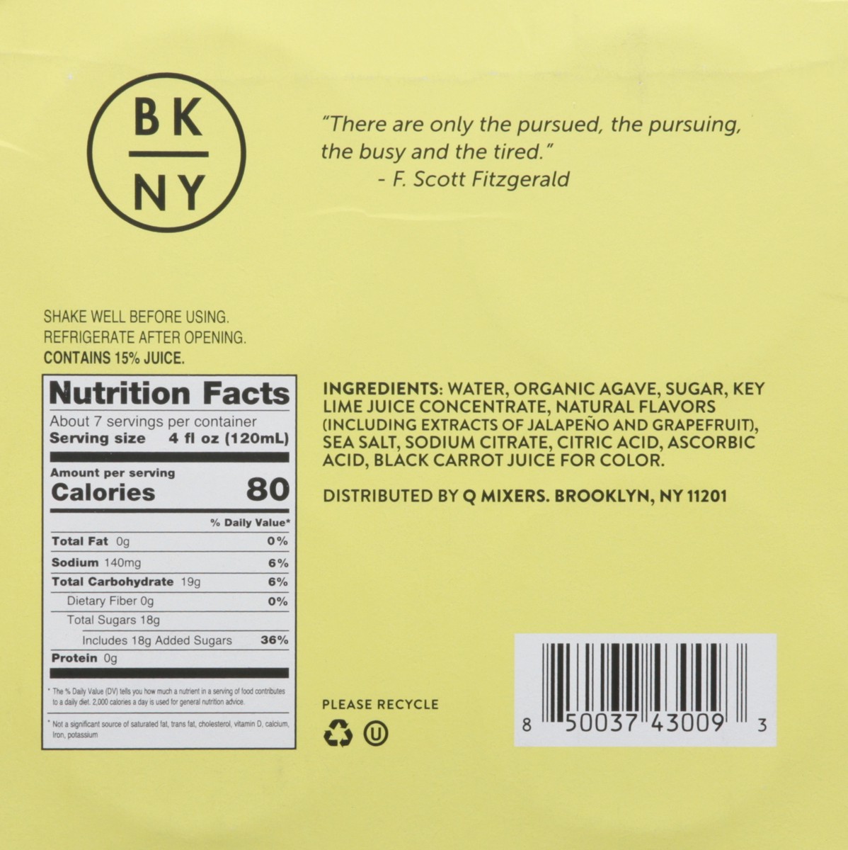slide 6 of 11, Q Drinks Spicy Grapefruit Margarita Mix- 4 ct; 7.5 oz, 4 ct