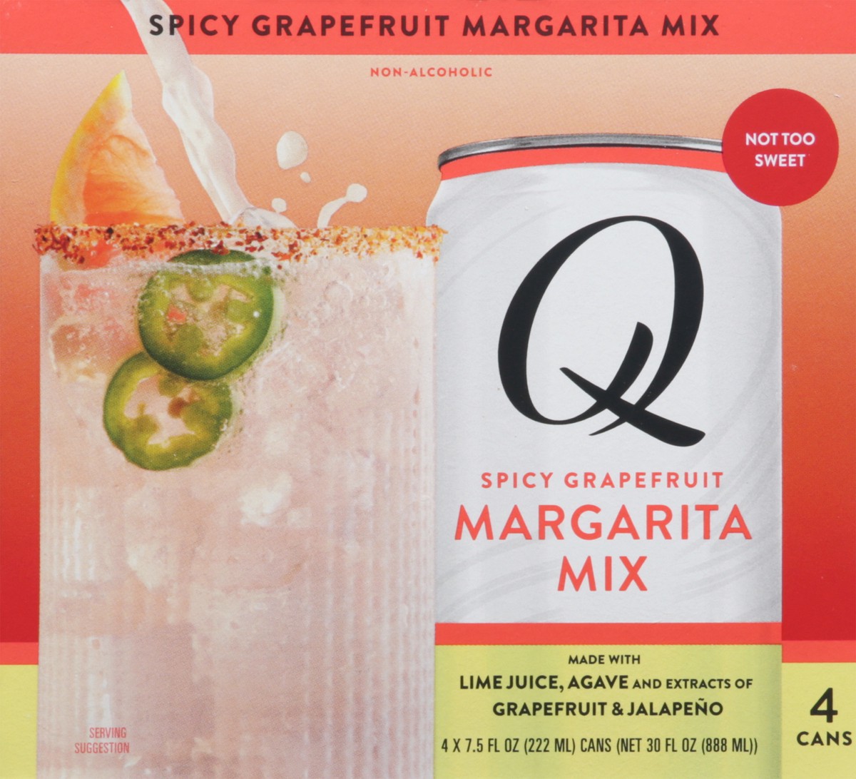 slide 3 of 11, Q Drinks Spicy Grapefruit Margarita Mix- 4 ct; 7.5 oz, 4 ct