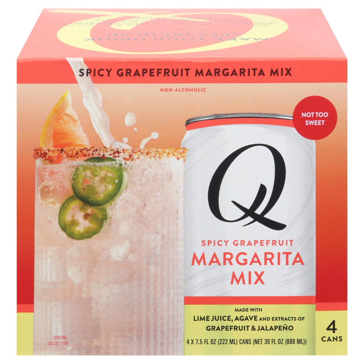 slide 11 of 11, Q Drinks Spicy Grapefruit Margarita Mix- 4 ct; 7.5 oz, 4 ct