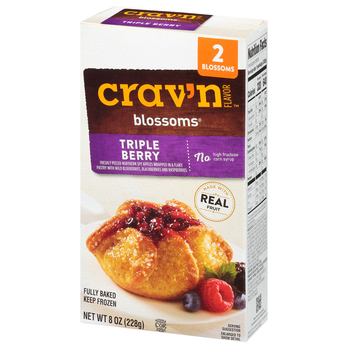 slide 8 of 9, Crav'n Flavor Triple Berry Blossoms 2 ea, 2 ct