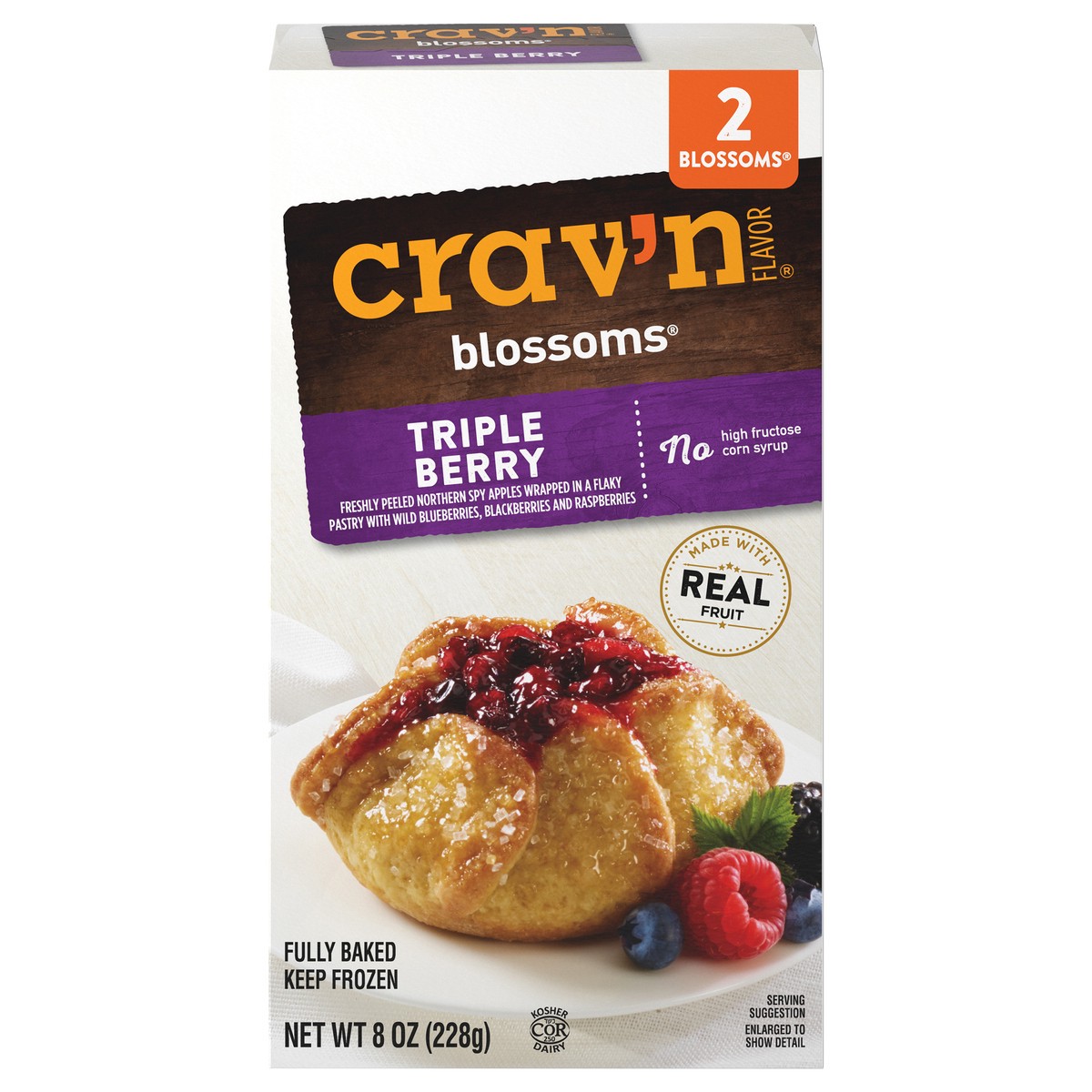 slide 1 of 9, Crav'n Flavor Triple Berry Blossoms 2 ea, 2 ct