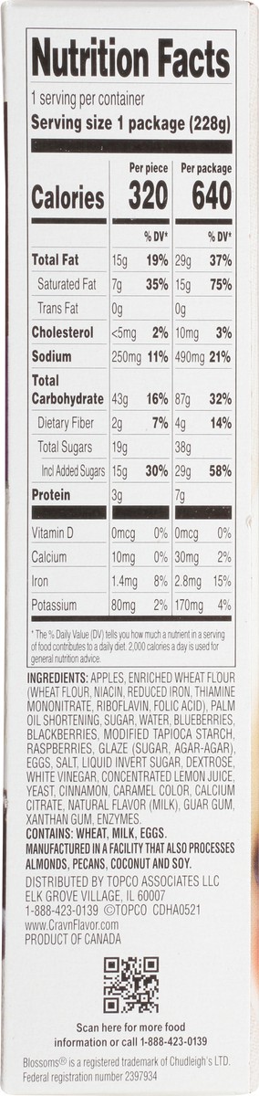 slide 5 of 9, Crav'n Flavor Triple Berry Blossoms 2 ea, 2 ct