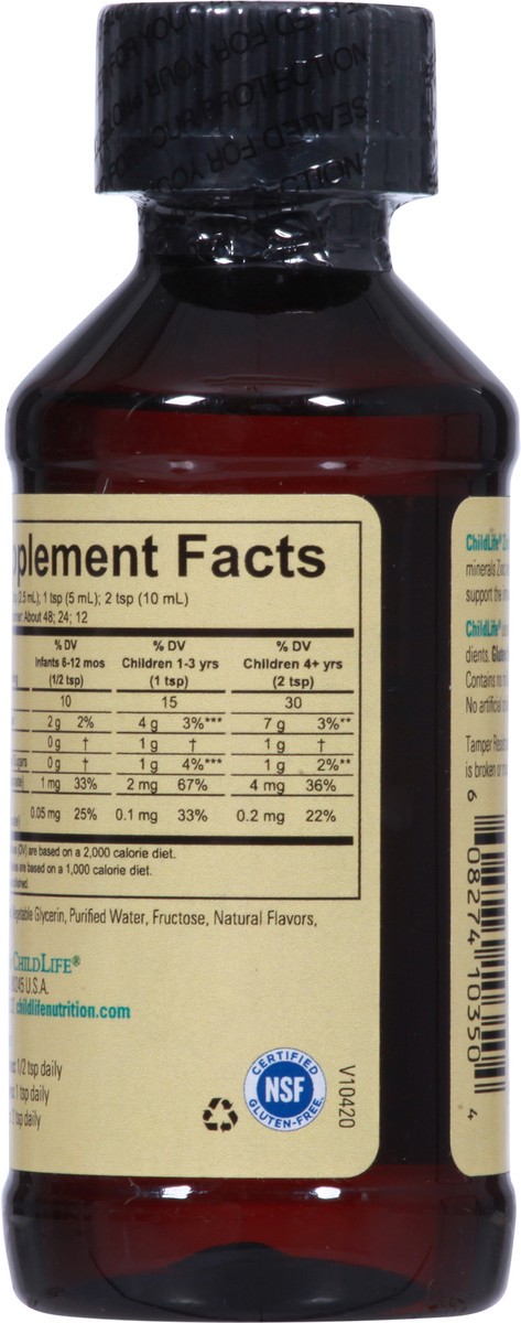 slide 6 of 12, ChildLife Essentials Natural Mango Strawberry Flavor Zinc Plus 4 fl oz, 4 fl oz