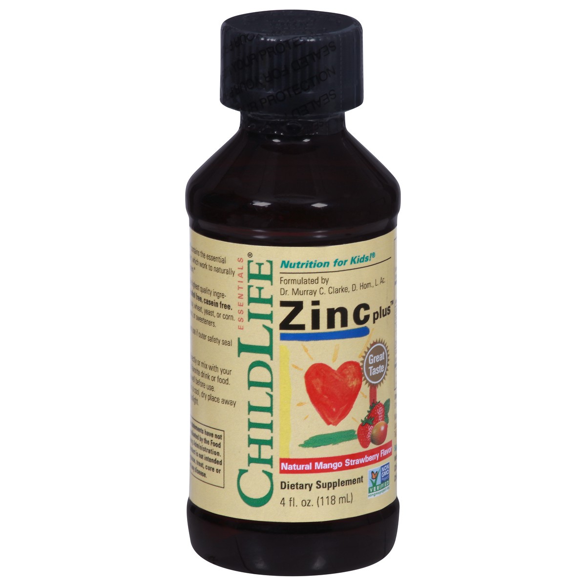slide 4 of 12, ChildLife Essentials Natural Mango Strawberry Flavor Zinc Plus 4 fl oz, 4 fl oz