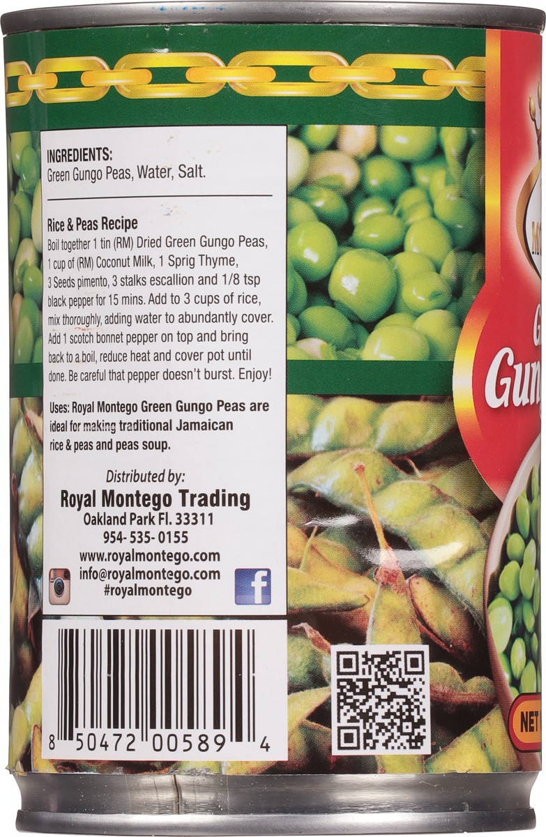 slide 3 of 13, Royal Montego Green Gungo Peas, 14 oz
