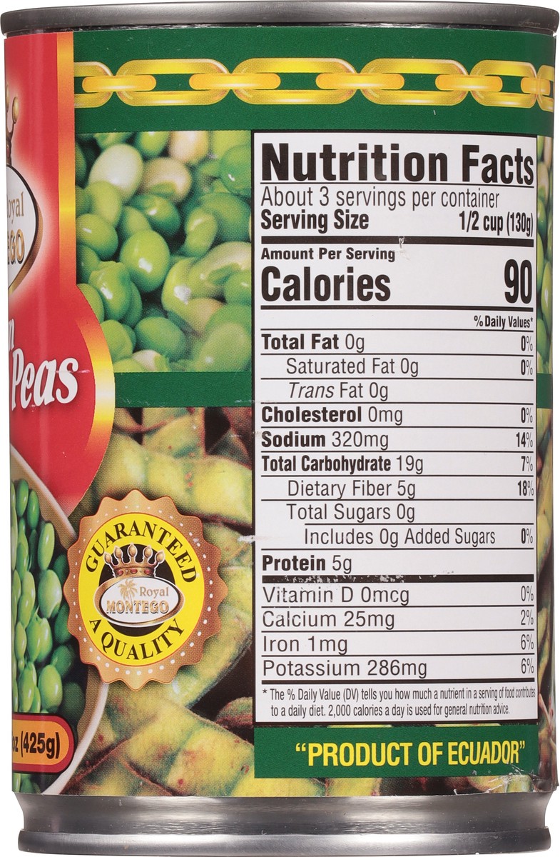 slide 10 of 13, Royal Montego Green Gungo Peas, 14 oz