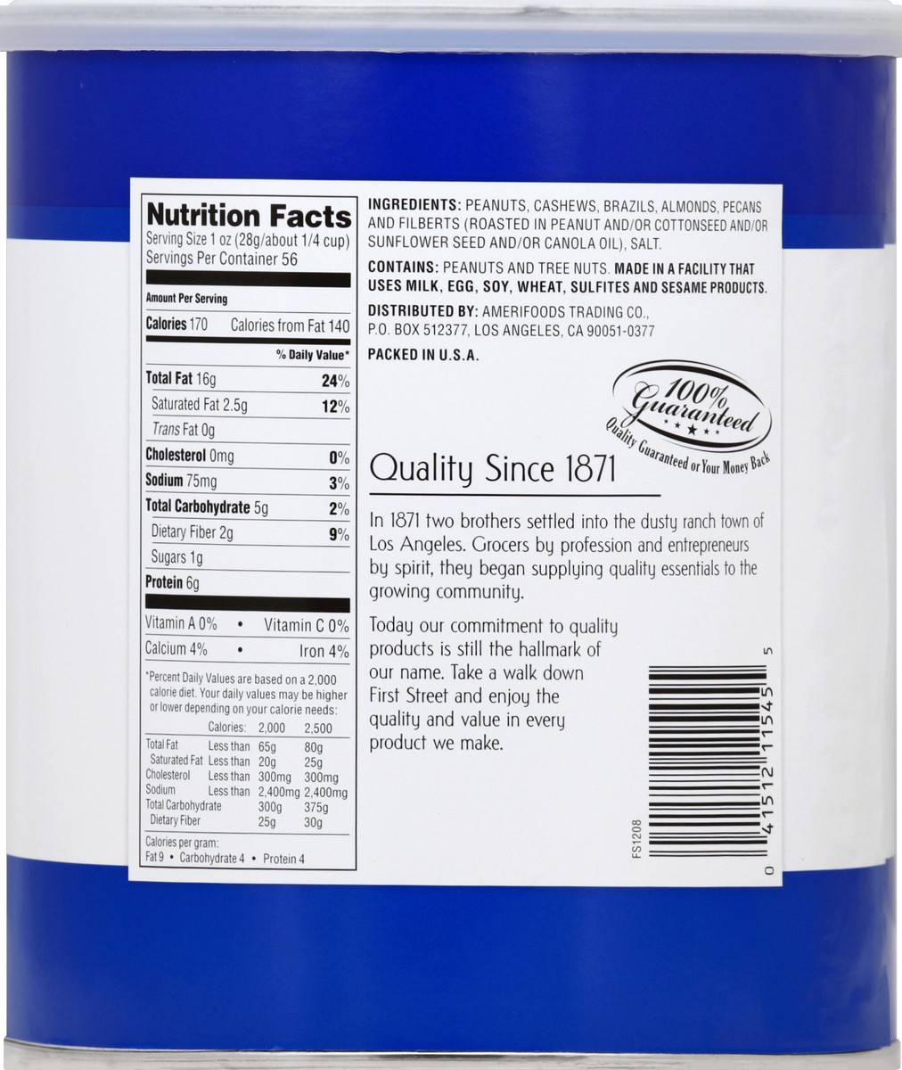 slide 5 of 6, First Street Mixed Nuts, 56 oz