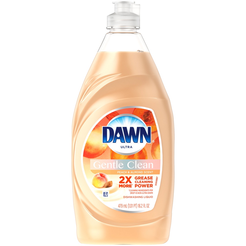 slide 1 of 1, Dawn Ultra Hand Renewal Peach Almond Cream Scent Dishwashing Liquid, 16.2 oz