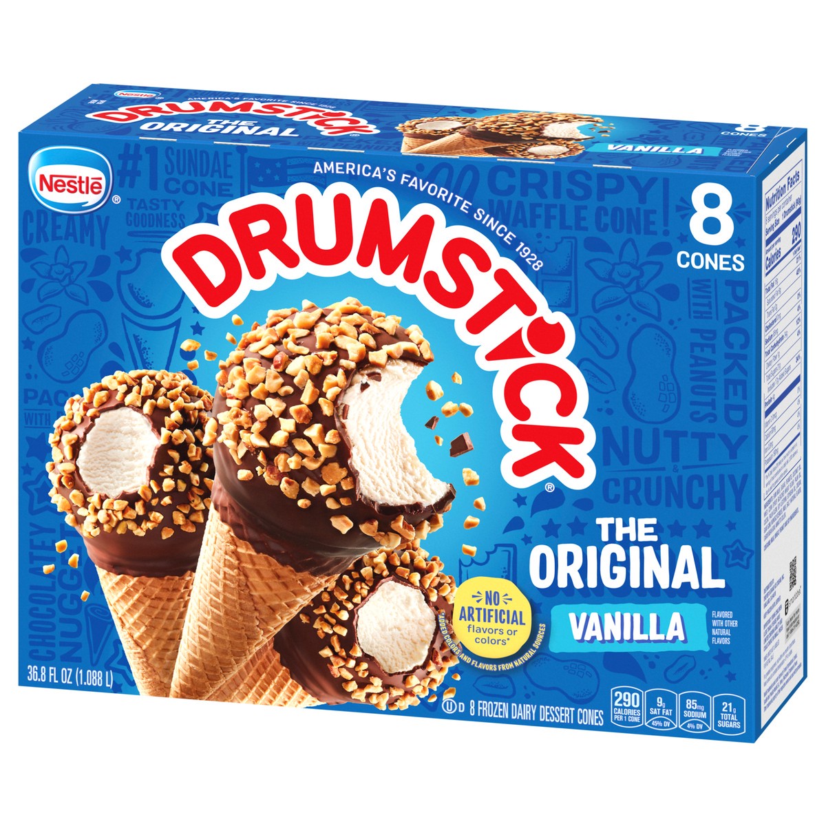 slide 6 of 9, Drumstick The Original Vanilla Frozen Dairy Dessert Cones 36.8 fl oz, 36.80 fl oz