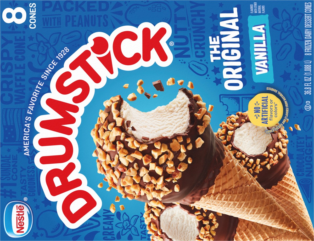 slide 5 of 9, Drumstick The Original Vanilla Frozen Dairy Dessert Cones 36.8 fl oz, 36.80 fl oz