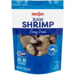 Meijer Raw Shrimp, Easy Peel, 26/30 Per Pound, 12 oz