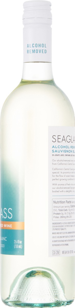 slide 5 of 14, SeaGlass Wine Company Alcohol-Removed Sauvignon Blanc 25.4 fl oz, 750 ml