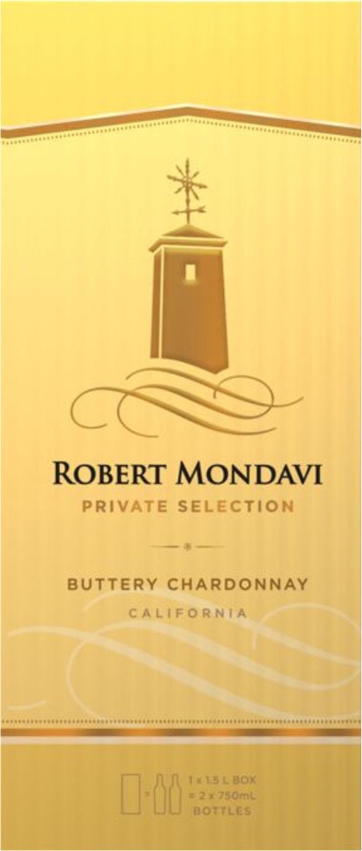 slide 6 of 6, Robert Mondavi Private Selection Buttery Chardonnay White Wine, 1.5 L Box, 50.72 fl oz