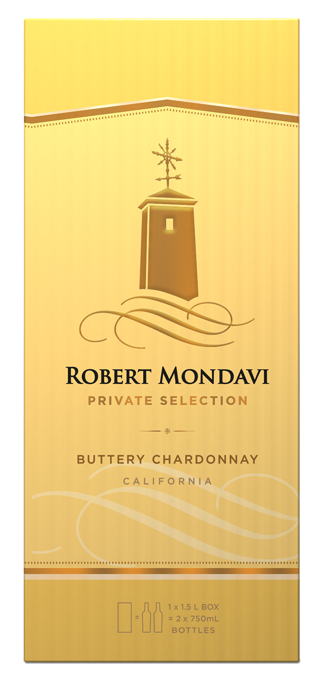 slide 1 of 6, Robert Mondavi Private Selection Buttery Chardonnay White Wine, 1.5 L Box, 50.72 fl oz