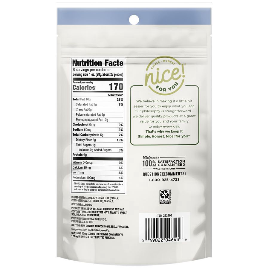 slide 3 of 5, Nice! Lightly Salted Almonds, 6 oz