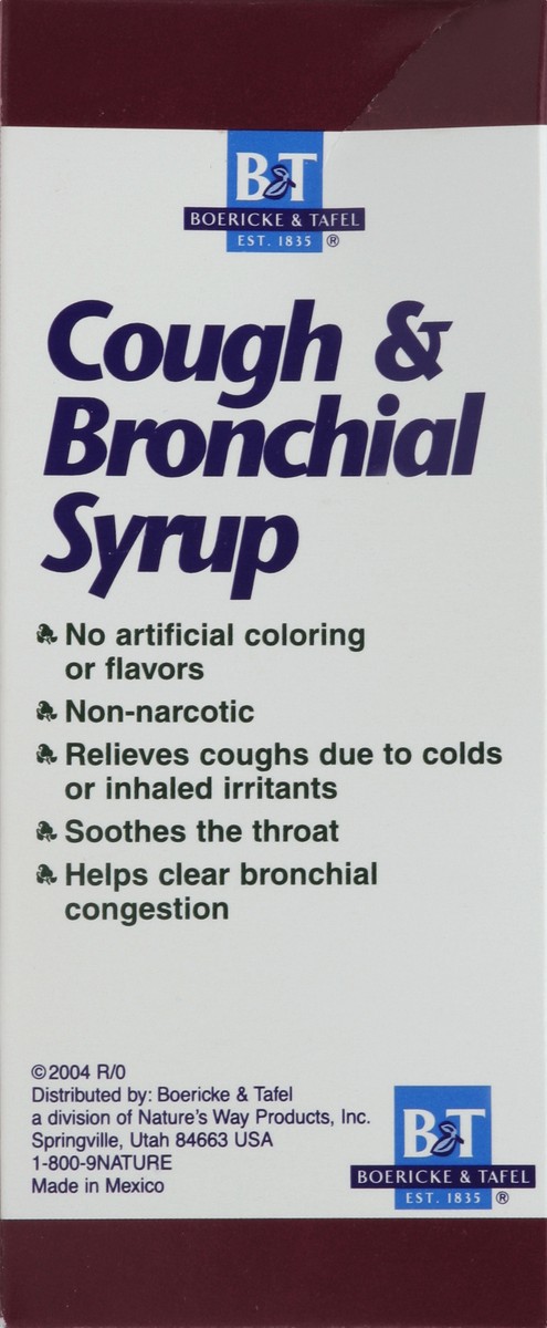 slide 3 of 4, Boericke & Tafel Daytime Cough & Bronchial Syrup Non-Drowsy Homeopathic 8 Oz. (Nature's Way Brands), 8 fl oz