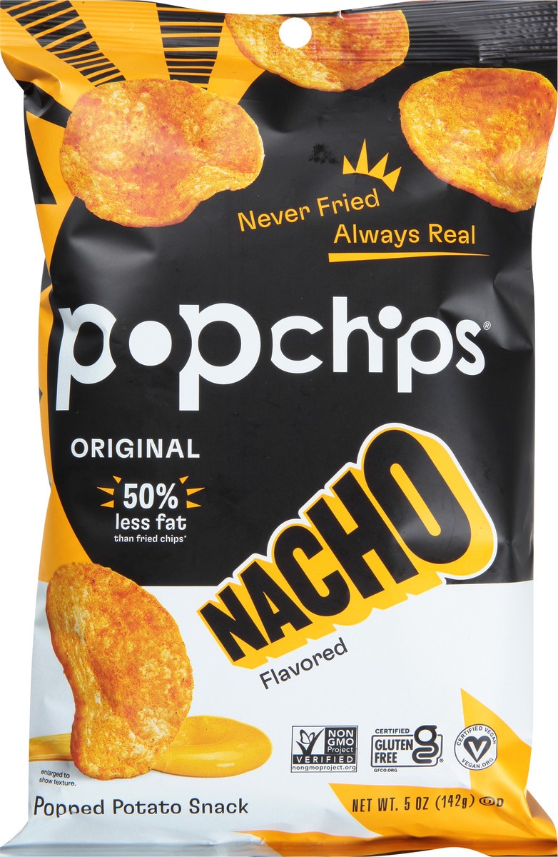slide 7 of 14, popchips Nacho Flavored Popped Potato Snack 5 oz, 5 oz