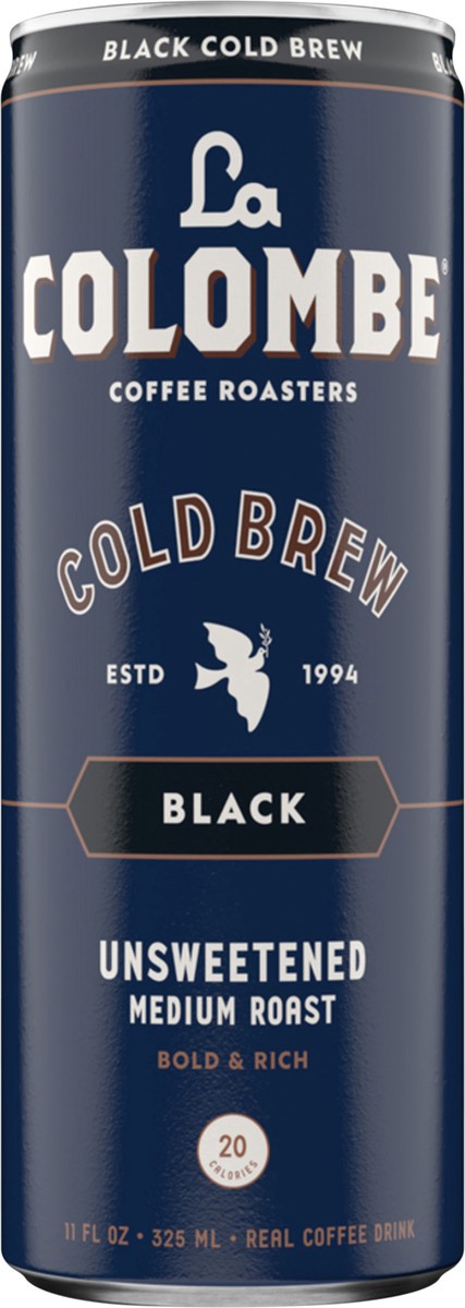 slide 12 of 12, La Colombe Coffee Roasters La Colombe Coffee, Cold Brew Black, Unsweetened, 11 fl oz Cans, 11 fl oz