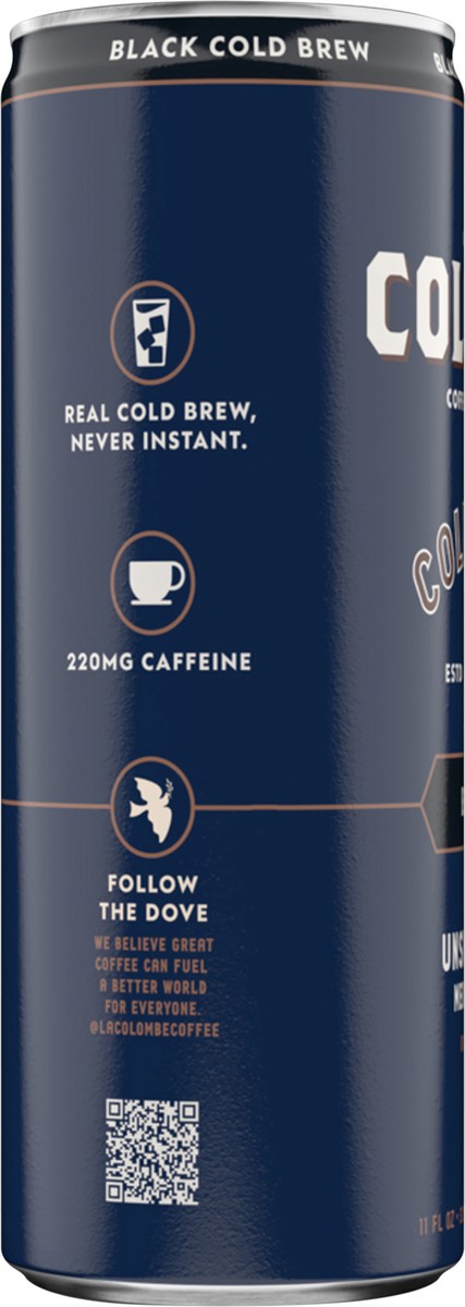 slide 7 of 12, La Colombe Coffee Roasters La Colombe Coffee, Cold Brew Black, Unsweetened, 11 fl oz Cans, 11 fl oz